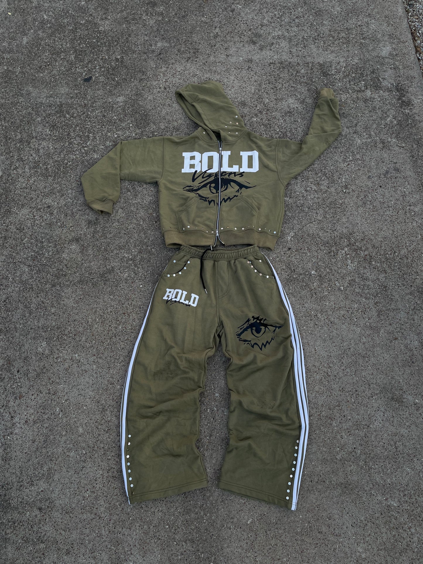 |Green BoldVisions Top and Bottom Heavyweight Set|💚