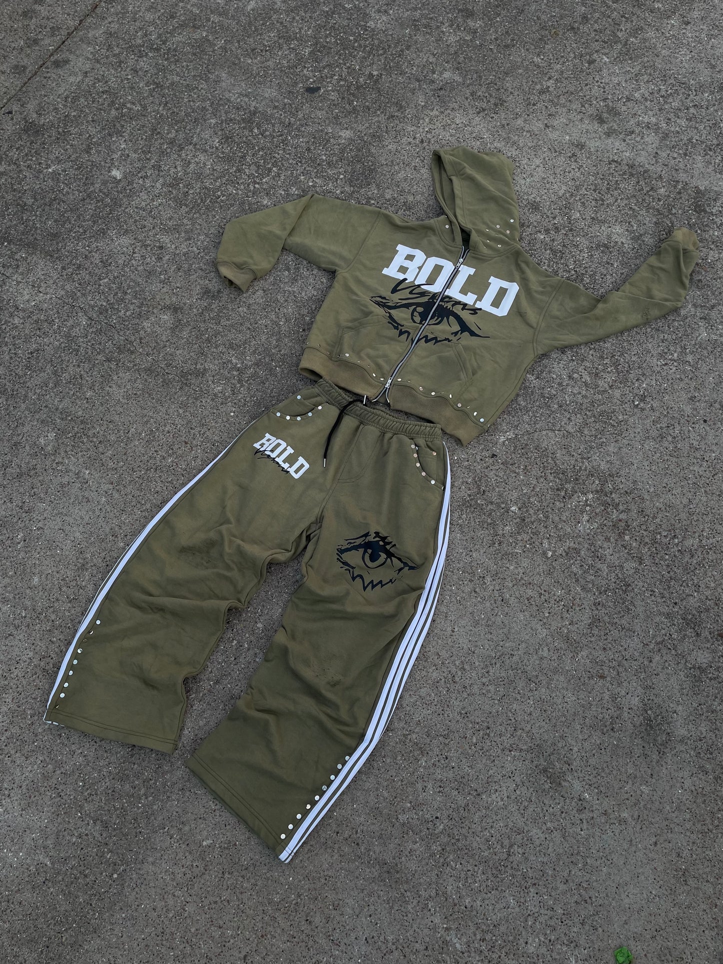 |Green BoldVisions Top and Bottom Heavyweight Set|💚