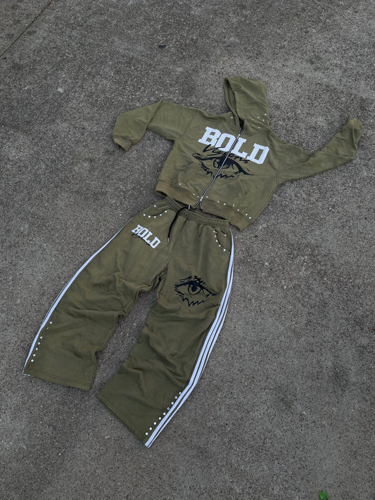 |Green BoldVisions Top and Bottom Heavyweight Set|💚