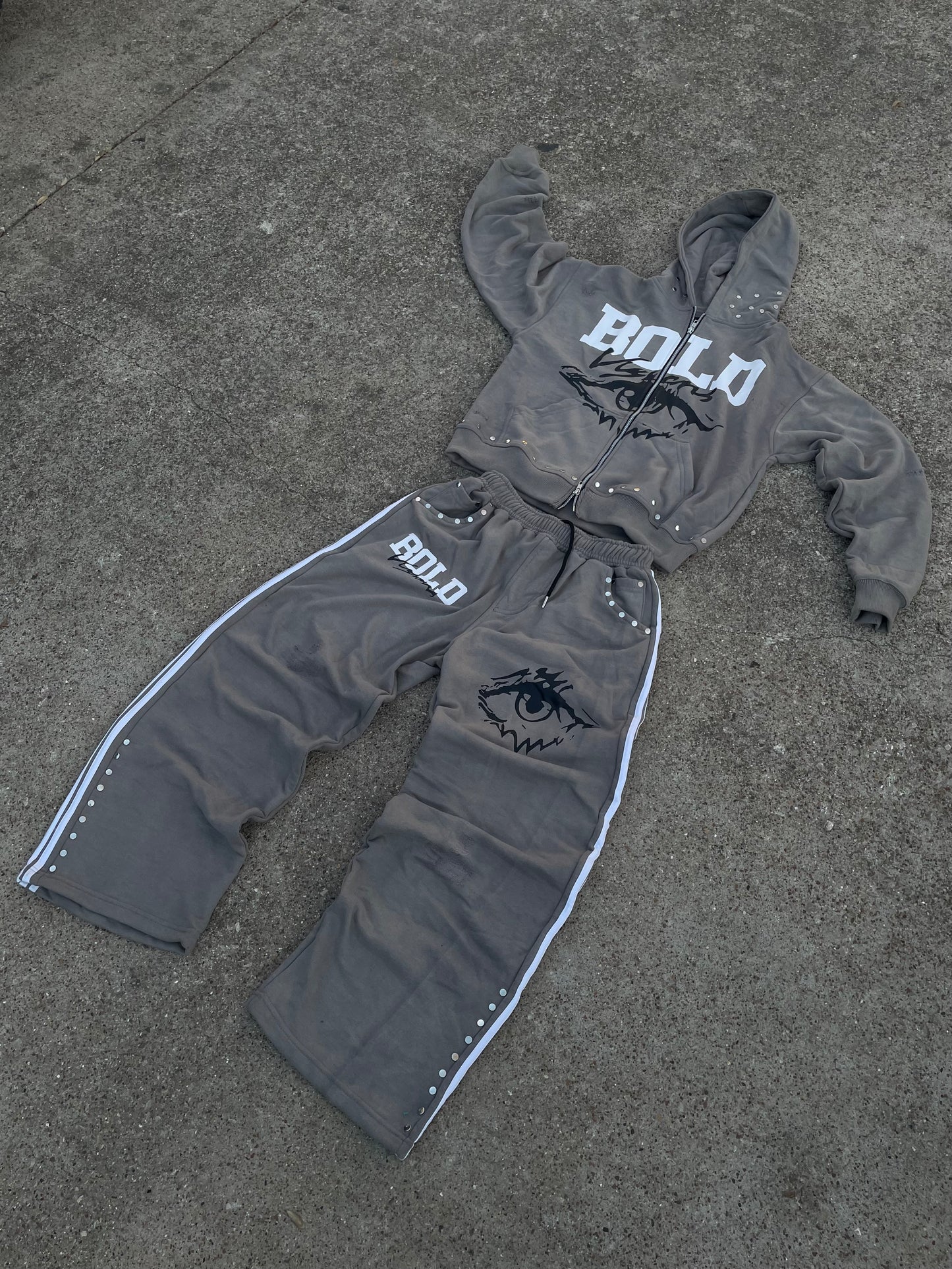 |Gray BoldVisions Top and Bottom Heavyweight Set|🩶