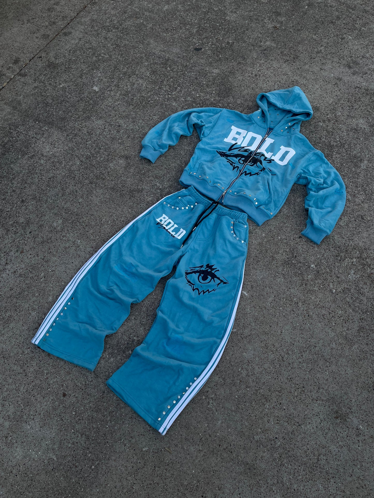 |Blue BoldVisions Top and Bottom Heavyweight Set|🩵