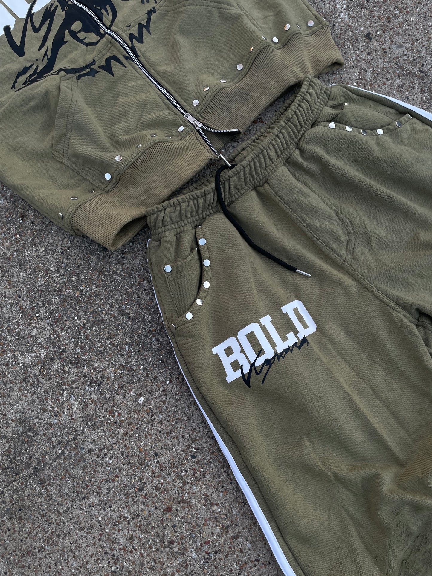 |Green BoldVisions Top and Bottom Heavyweight Set|💚