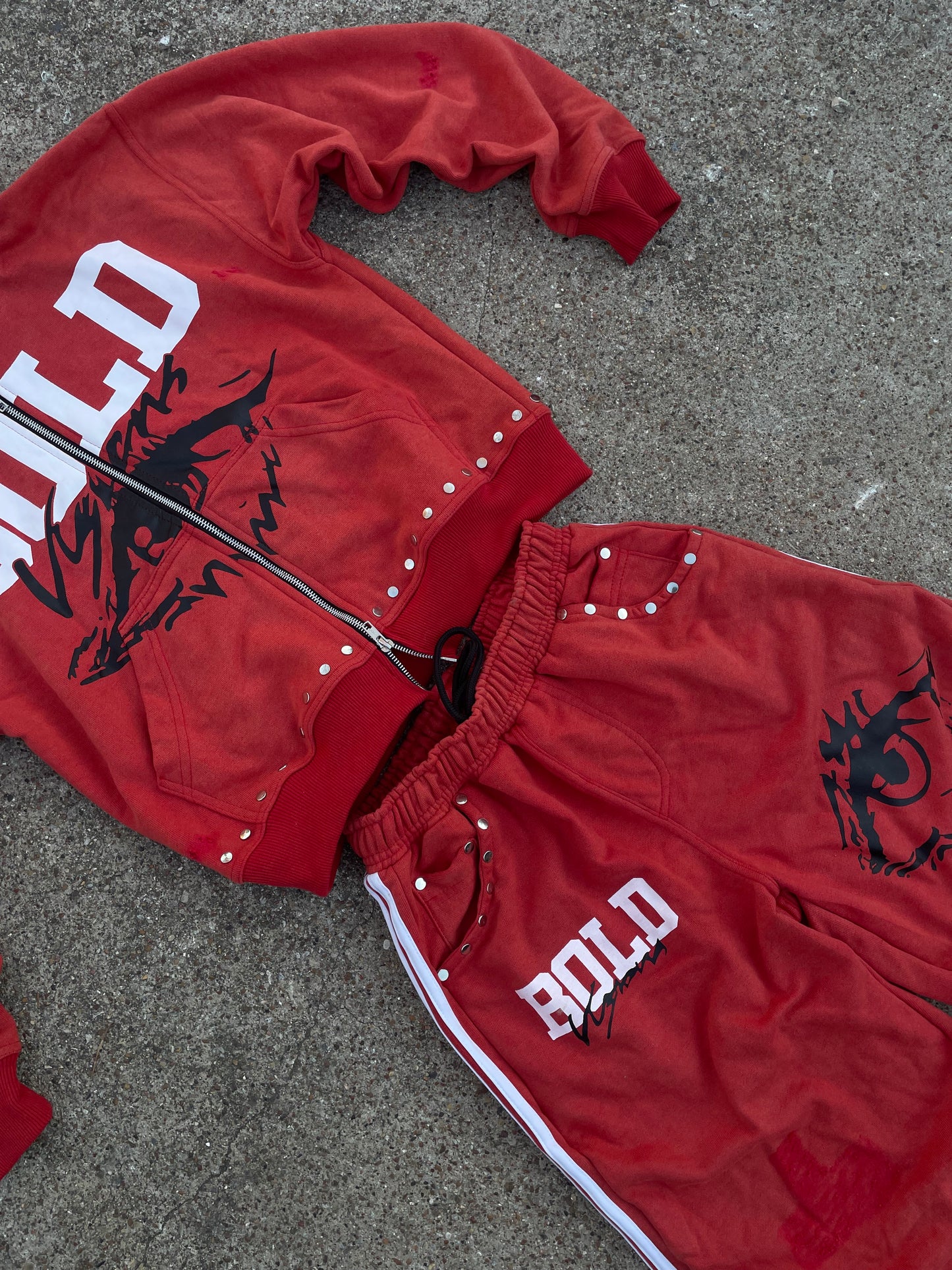 |Red BoldVisions Top and Bottom Heavyweight Set|❤️