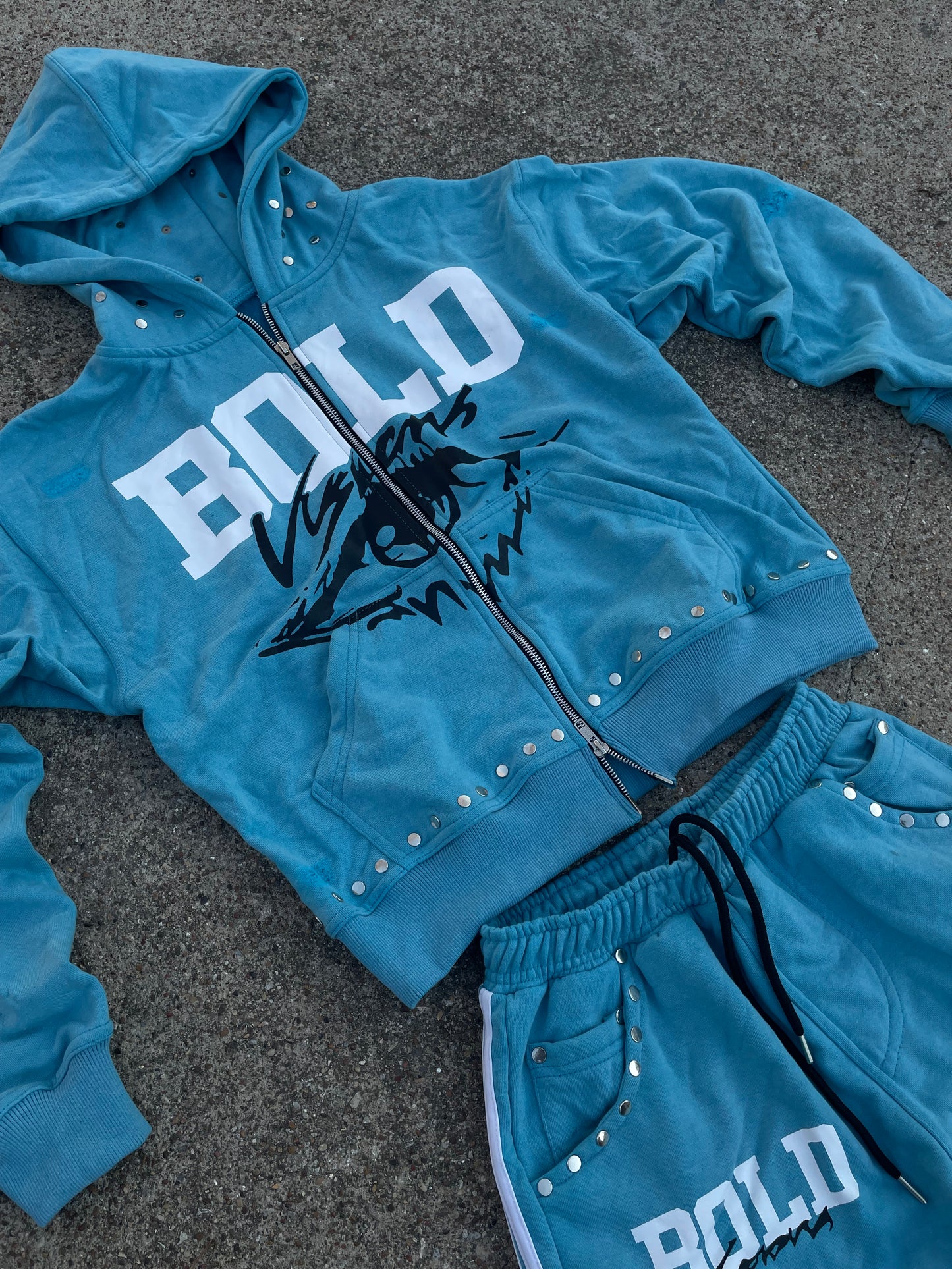 |Blue BoldVisions Top and Bottom Heavyweight Set|🩵